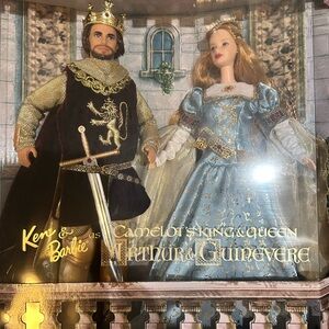 Ken and Barbie as King Arthur and Guinevere Dolls
